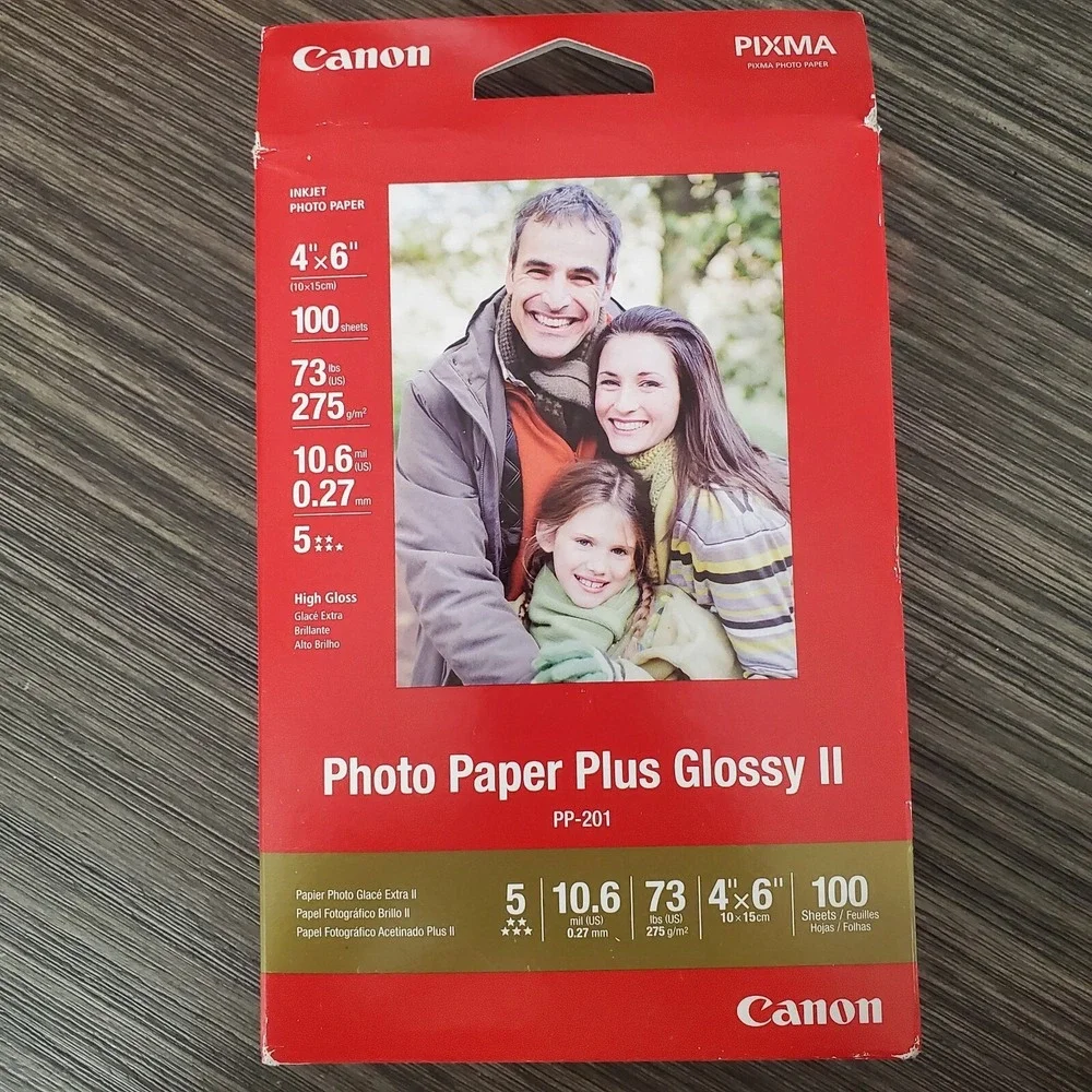 Set of 3 Canon Photo Paper Plus Glossy II PP-201 4